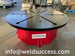 Horizontale Drehtisch mit Drehwinkel, der über die Steuerung durch PLC und Touchscreen vorgegeben ist.